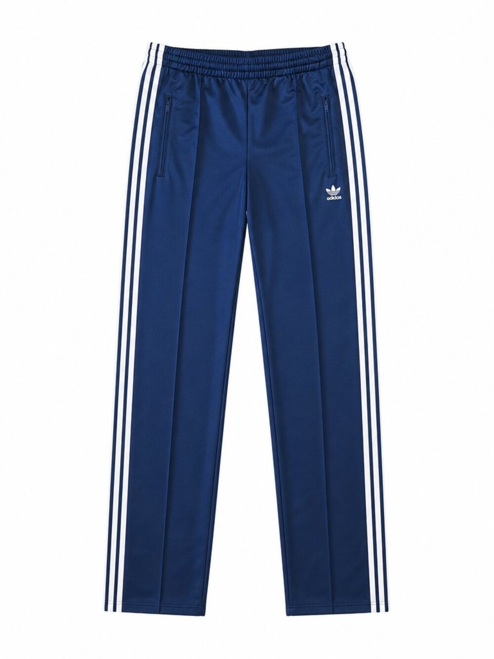 Adidas Firebird Navy 3-Stripe Track Pants | Trefoil Logo | Zip Ankle | Athletic